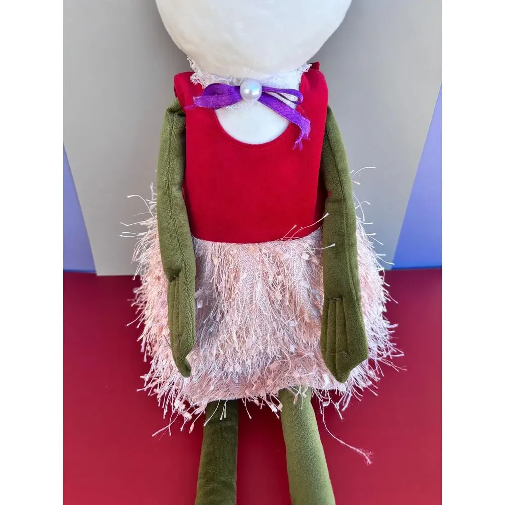 Shelf Sitter. Plush. Debi Lily Green Frog Princess Doll. - Picture 7 of 9